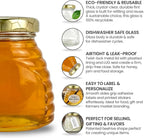 RetroPak Beehive Honey Jars with Lids, 12 Pack, 12 oz Glass Jars, Gold Hex | Perfect for farmers markets, gift baskets, and cottage food sales