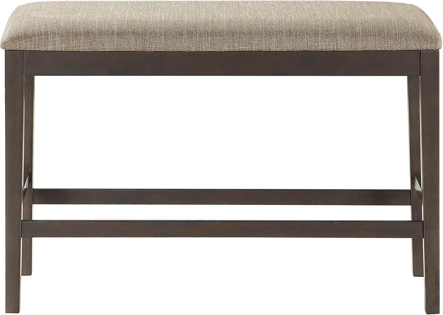Lexicon Baronscourt Farmhouse Small Entryway Bench - 39 Inch, Upholstered Counter Height Solid Wood Frame, Padded Top, Easy Assembly , 26"Seat Height, Farmhouse End of Bed Bench For Bedroom,Dark Brown