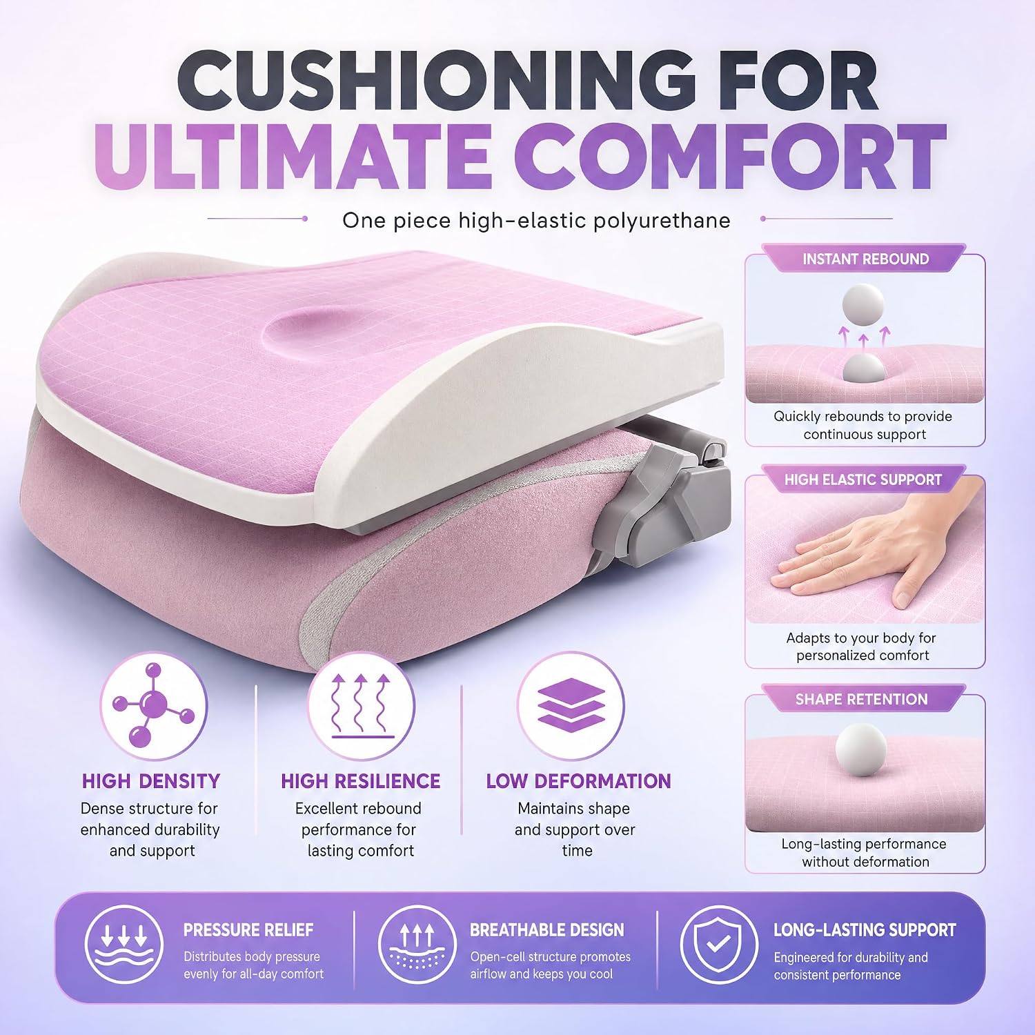 Gaming Chair 4D Adjustable Armrests - 170° Reclining & 320lb Capacity, High Back Ergonomic Computer Chair with Lumbar Support, Fabric Office Chair for Adults Pink