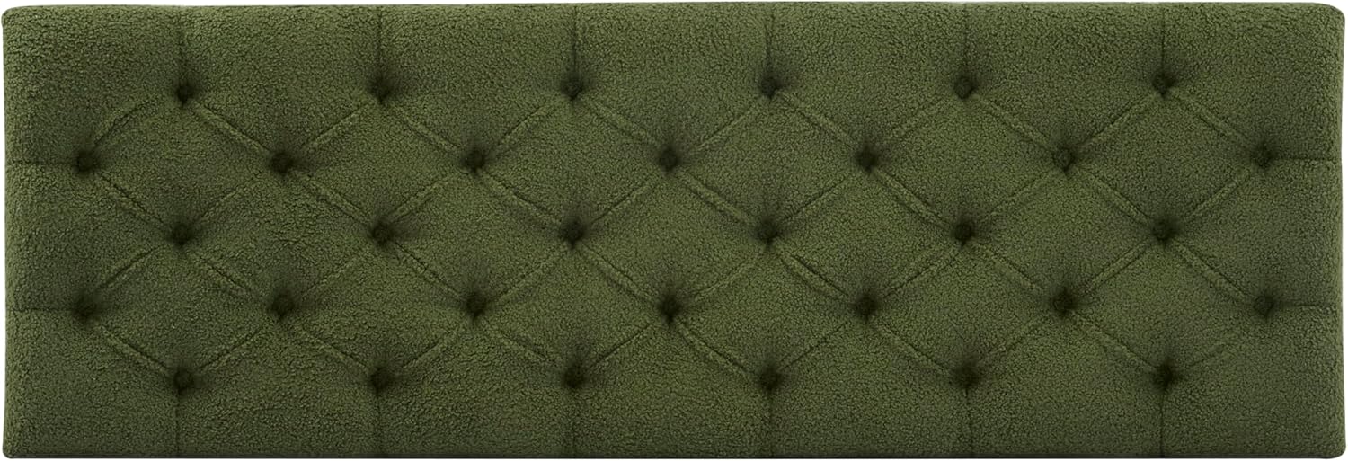 Christopher Knight Home Ottilie Boucle Fabric Storage Ottoman Bench, Wooden Rectangular Ottoman with Storage, Bedroom End of Bed Foot Stool, Entryway Ottoman Footrest, Living Room Extra Seat, Green