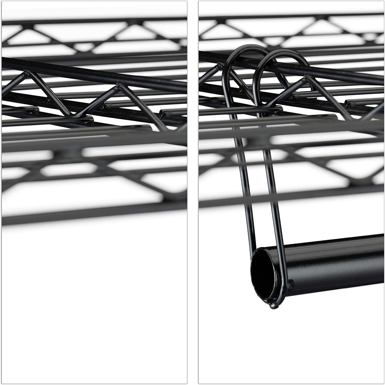 Relaxdays Open Clothes Rack, Black, 180 x 120 x 45 cm