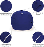 Bean Bag Chair Cover | Stuffed Animal Storage | 38" Width Extra Large | 100% Cotton Canvas | Double Stitched | Durable Zipper | Fill With Anything Soft | Beans not included