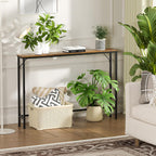 47.2" Console Table, Narrow Entryway Table, Skinny Sofa Table, Behind CouchTable, Long Skinny Table, DisplayTable for Entryway, Living Room, Foyer, Corridor, Office, Rustic Brown
