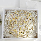 30 Pcs 78.7 FT Artificial Floating Beads for Centerpieces Vases, Gold Pearls String for Vases Filler Floating Candle Faux Beads Pearls String for Vase Centerpieces