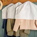 Hayden Hill Luxury Organic Cotton Shoulder Covers - Set of 3 - Clothes Protectors For Hanging Clothes - Dust Covers for Jackets, Clothing and Closet - Carbon Neutral