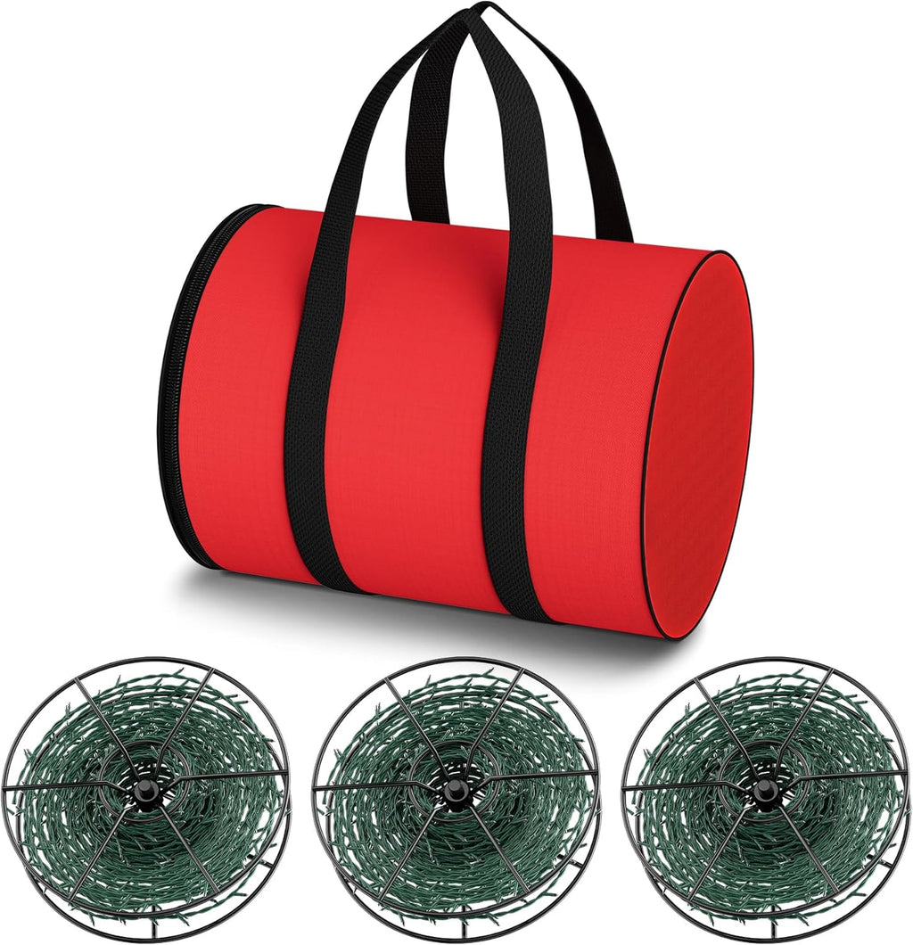 KYEVIS Christmas Light Storage Bag to Store Holiday Chiristmas String Light Holder with 3 Metal Reels,Tear-Resistant Material and Reinforced Handle, for Chritmas Tree Lights Organizer