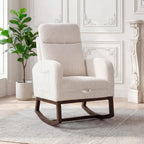 Garvee Nursery Rocking Chair with Adjustable Footrest & Side Pocket