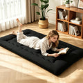 Simple Deluxe 4-Inch Twin Tatami Mattress, Japanese Futon Foldable Mattress with Removable Washable Cover, Portable Floor Bed for Bedroom, Guest Room, Camping, and Everyday Use – Black
