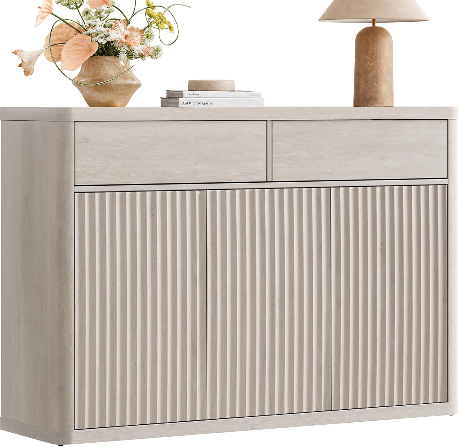 SICOTAS Buffet Cabinet with Storage - Storage Cabinet Sideboard with Doors & Shelves Accent Credenza Buffet Table with 2 Drawer Buffets & Sideboards for Living Room Dining Room Kitchen Entryway
