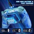 Wireless Pro Controller for Switch/OLED/Lite - 1200mAh Rechargeable Switch Turbo Controller with 10 RGB Led Light, Programmable, Wake Up - Wireless iOS Android Remote Gamepad, Wired PC Game Joystick