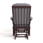 Storkcraft Tuscany Glider & Ottoman with Lumbar Pillow, Espresso/Gray Swirl