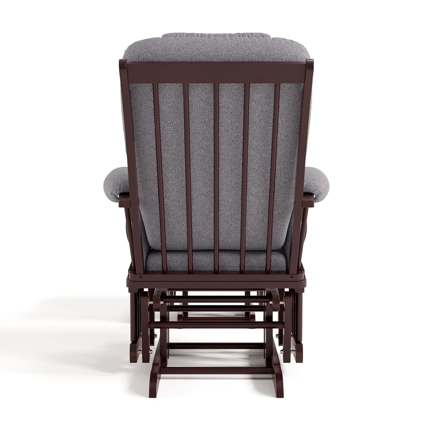 Storkcraft Tuscany Glider & Ottoman with Lumbar Pillow, Espresso/Gray Swirl