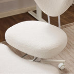Upgraded Meditation Chair with Adjustable Height Swivel Cross Legged Chair with Wheels ADHD Kneeling Seat Criss Cross Desk Chairs with Adjustable Stool Flexible Design for Fidgety Sitters, Beige Plus