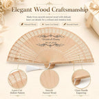 Personalized Wedding Fans for Guests Bulk– Custom Wooden Handheld Folding Fans for Wedding Favors, Baby Showers & Birthday & Party Gifts | Favors for Guests with Organza Bags & Tassels (30Pcs)