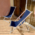 M METERXITY Beach Sling Chair Replacement Canvas, 16x44.5 Inch Folding Lounge Chair Fabric for Beach/Sunbathing/Courtyard/Garden, Outdoor Furniture Cloth [Dark Blue, Only Replacement]