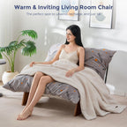 MAXYOYO Adjustable Living Room Chair, Convertible Bean Bag Chair & Recliner with Frame, Removable Cushion Floor Sofa Corded Fabric, Soft Upholstered Lounge for Bedroom, Dorm, Beige