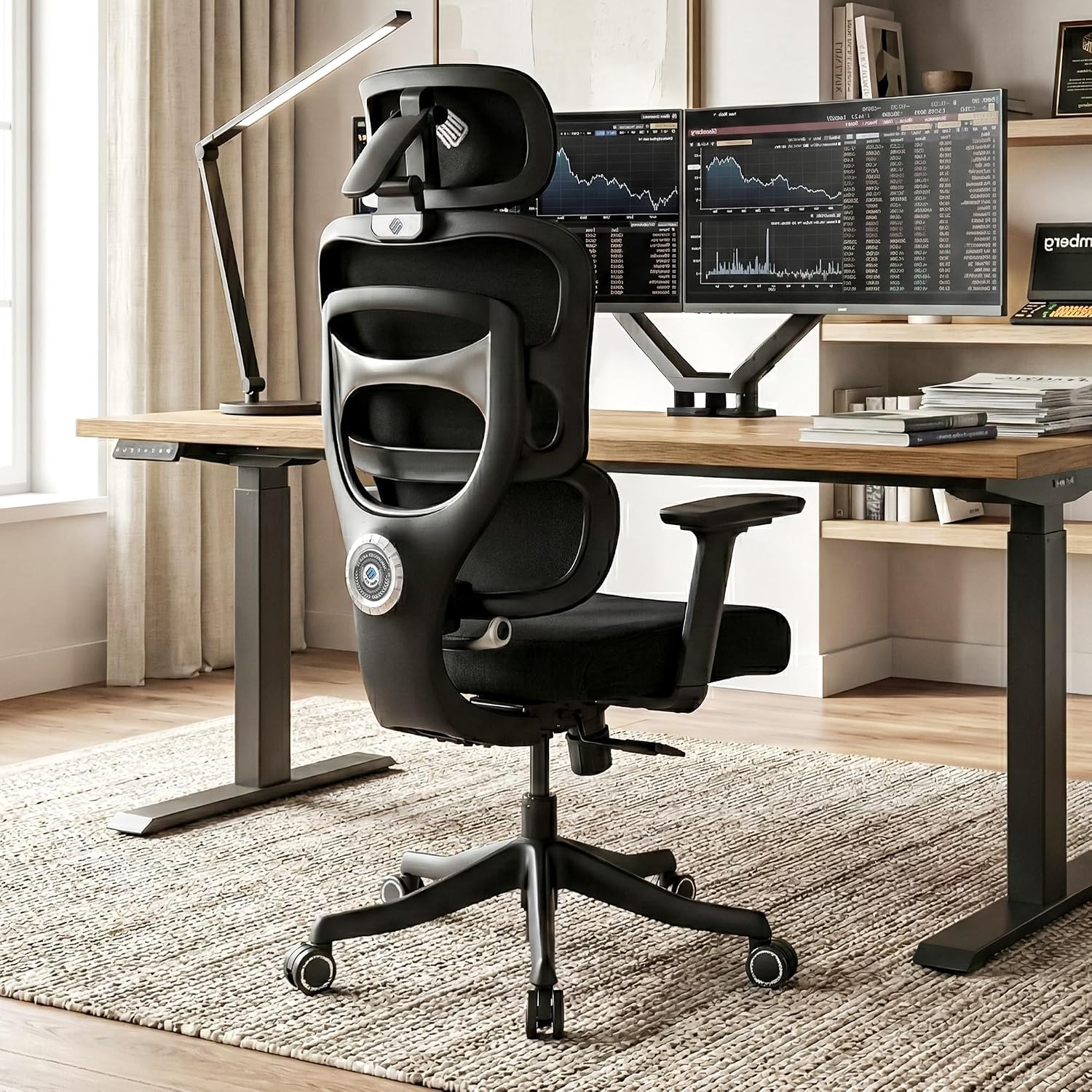 EUREKA ERGONOMIC Axion Gaming Chair, Gamer Chair with Adjustable Lumbar Support, Ergonomic Mesh Gaming Chair with Breathable Backrest, Comfortable High Back Game Chair for Adults, Black & Grey