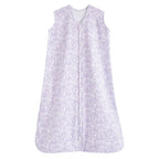 HALO SleepSack, 100% Cotton Wearable Blanket, Swaddle Transition Sleeping Bag, TOG 0.5, Aster Flowers-purple, Medium, 6-12 Months