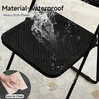 Folding Chair, 2 Pack Plastic Chair, Black | Breathable folding chair with steel frame, 300lbs capacity. Portable & stackable for indoor, outdoor, events & parties.