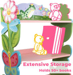 Fantasy Fields Magic Garden Kids 3-Tier Bookshelf & Drawer, Multi