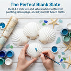 Large Seashells for Crafts 20 PCS, 4–5 Inch Scallop Shells Natural White for DIY Painting, Beach Decor, Wedding Party Supplies, Home Decor