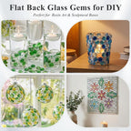 DomeStar 2LB Clear Flat Glass Marbles, Clear Glass Beads Decorative Gem Pebbles Vase Fillers for Centerpieces Table Scatter Home Decor