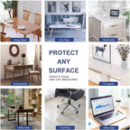 24x42 Inch Clear PVC Table Cover Protector 1.5mm Thick Custom Plastic Desk Pad Waterproof Vinyl Table Top Protector Mat for Coffee Table Dining/Living Room/Coffee/Garden Table Laptop Writing Desk