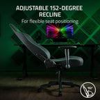 Razer Iskur V2 X Essential Gaming Chair with Integrated Lumbar Support (High Density Moulded Foam Cushions, 2-D Armrests, Soft Finish Fabric) Black