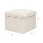 Babyletto Cali Storage Ottoman in Ivory Boucle, Greenguard Gold Certified