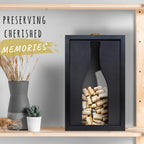 flinelife Wooden Wine Cork Holder, 13x8, Wine Cork Collector Shadow Box - Perfect for Wine Lover Gift