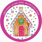 Gingerbread Sugar Plum House Christmas Wreath Handmade Deco Mesh Available in 24 inch and 28 inch diameters
