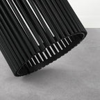 SIMPLIHOME Demy Accent Table - 18 inch Wide Solid Mango Wood and Metal Round Side Table in Earthtone/Ebony, Modern End Table for Living Room or Bedroom with Slatted Base Design, Assembled