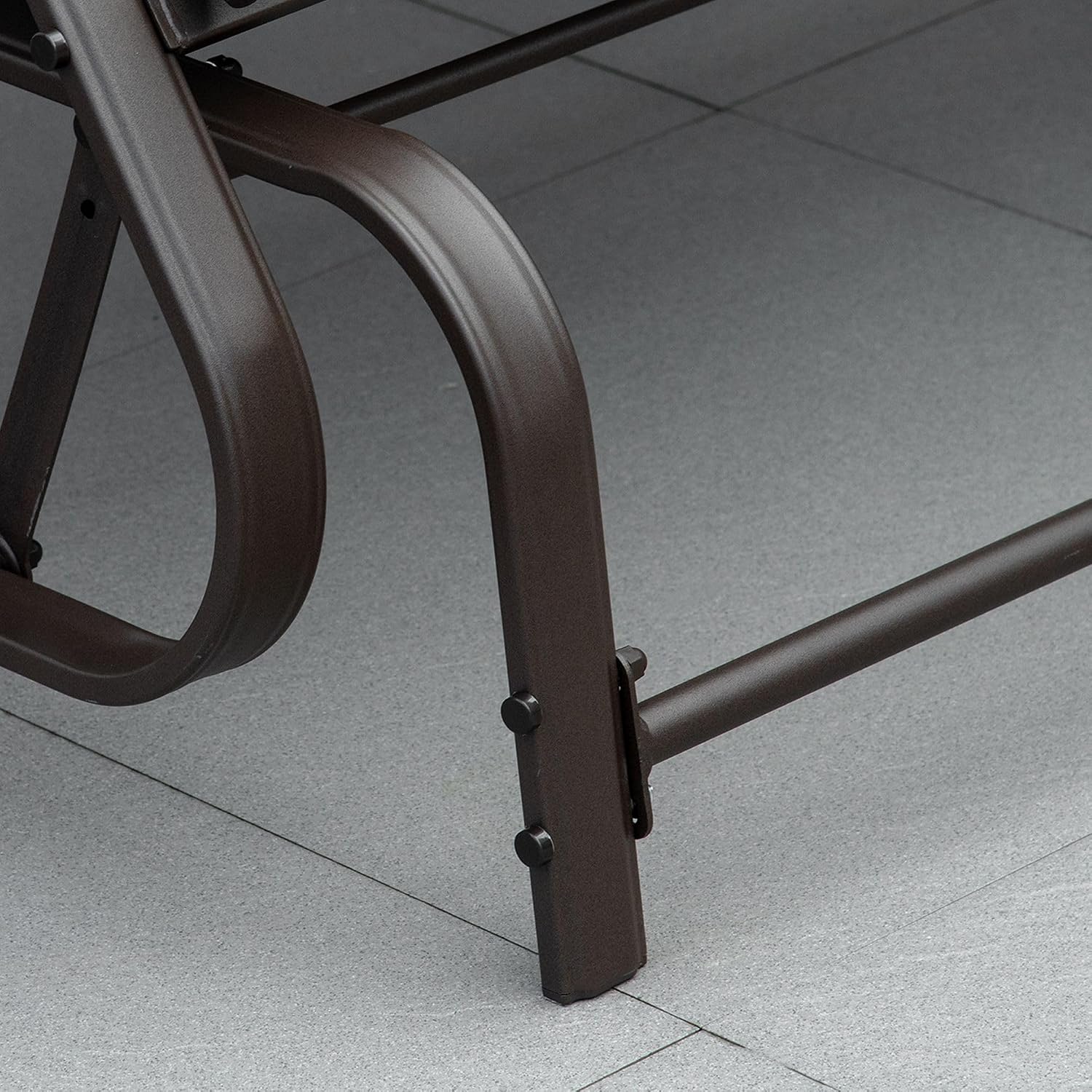 Outdoor Double-Seat Glider Bench for Patio and Balcony