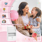 Toy Storage Cabinet, Bookcase Bookshelf for Room, Bedroom, Playroom, Nursery, White