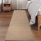 YDKGL 2x6 ft Kitchen Runner Rug Mat Non Slip Boho Woven Hallway Runner Washable, Soft Long Entryway Laundry Hall Floor Runners Rugs Carpet for Indoor Backdoor Bedroom Kitchen Living Room, Brown