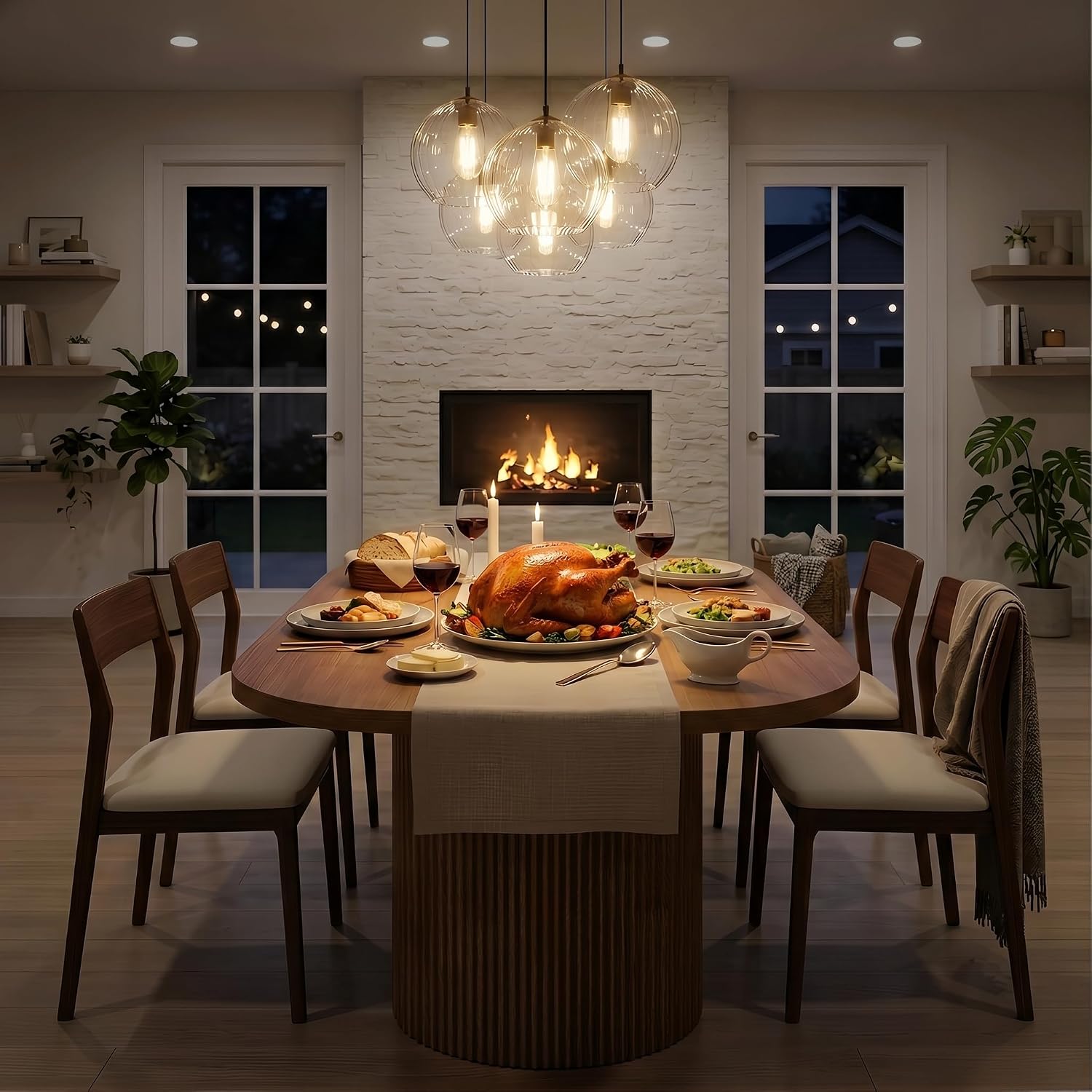 Tribesigns 47.24" Oval Dining Table for 4, Small Kitchen Table with Pedestal Base, Space Saving Farmhouse Wood Dinner Table for Apartment and Dining Room, Brown