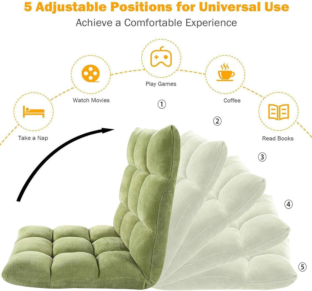 Velago Clam Folding Lazy Sofa, Lime Green