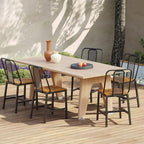 YATINEY Dining Chairs Set of 4, Wooden Kitchen Chairs, Farmhouse Dining Chairs with Back Support, for Living Room, Kitchen, Rustic Brown and Black CY01L4BRN1