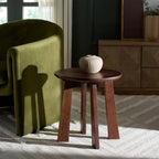 SAFAVIEH Home Collection – Zoro Round Wooden Stool, Brown Acacia Wood Accent Stool, Versatile Seating or Side Table for Living Room, Bedroom & Entryway (STL3700A)