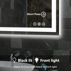 DUMOS 24.1"x32.1" LED Bathroom Mirror, Smart Anti-Fog Bathroom Vanity Mirror with Front Light & Backlit, 3 Color Temperatures, Dimmable, Memory Function