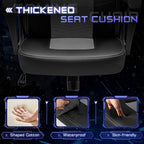 Office Gaming Chair High Back Leather Computer Chairs Ergonomic Height Adjustable Racing Game Desk Chair Executive Conference Task Chair (Grey)