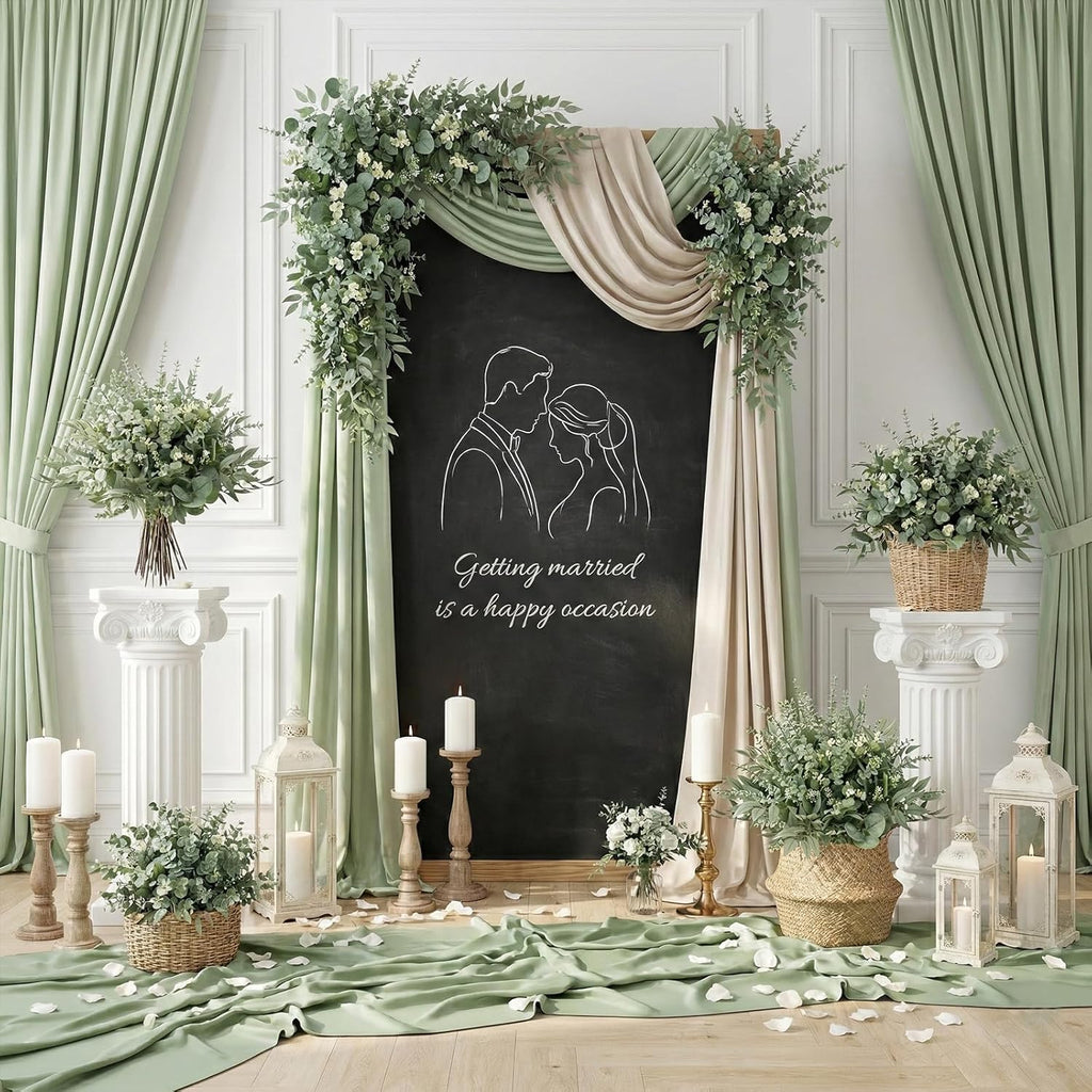 lovemoon 130 Pcs Artificial Mixed EucalyptusStems Bulk, 5 Kinds of Faux GreeneryEucalyptus Leaves Bulk for Vase Wedding DIY Bouquets Floral Arrangement Home Decor (130, Green)