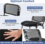 Giantex Set of 10 Office Guest Chair, Stackable Waiting Room Chair with Padded Seat, Metal Frame, 330Lbs Capacity, Conference Room Chair, Reception Chair for Lobby, Training Room, Meeting Room