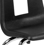 Flash Furniture Mickey Advantage Black Student Stack School Chair - 14-inch
