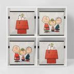 Idea Nuova Storage Cubes for Kids,2 Pack Collapsible Fabric Bins with Handles, Organizer Boxes for Bedroom, Playroom & Nursery,Peanuts