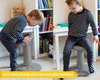 Studico ActiveChairs Kids Wobble Stool, Flexible Classroom Seating Improves Focus, Posture & Helps ADHD/ADD. Get The Wiggles Out Active Fidget Chairs, Preschool | Elementary 14" Chair, Ages 3-7, Gray