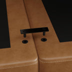 SITJOY Oversized Sectional Couches for Living Room, Extra Large Deep Seat Couch with Chaise, 118" Wide Couch, 3 Seater L Shaped Couch with Storage Ottoman, Pet-Friendly Leather in Brown