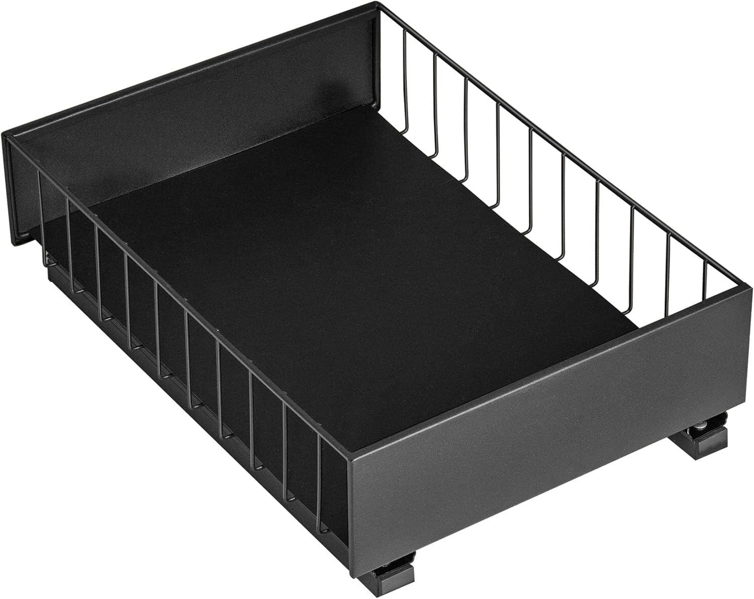 LYNK PROFESSIONAL® Pull Out Cabinet Organizer, 10" x 14" Single Tier Slide Out Drawers for Kitchen Cabinets - Sliding Pull-Out Pantry Shelves – Home Shelf Organizers - Lifetime Ltd. Warranty, Black