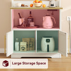 Kitchen Bakers Rack with Storage Cabinet, 5-Tier Microwave Stand with Power Outlets, Coffee Bar Station for Kitchen Dining Living Room