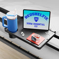BedShelfie Bedside Shelf for Dorm Room - Dorm Essential 2.0, Black | Bunk Bed & Top Bunk, College Dorm Room Essentials, Bedside Caddy, Clip on Floating Tray, Bed Side Table, Loft Nightstand